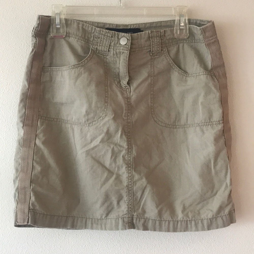 Calvin Klein tan mini skirt
